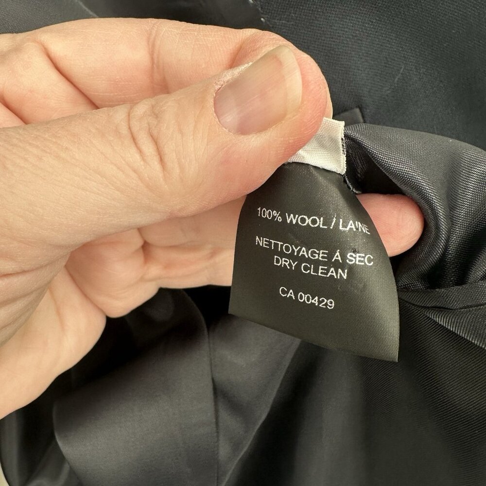 SOLD navy blue 50T 50L 100% wool tailored